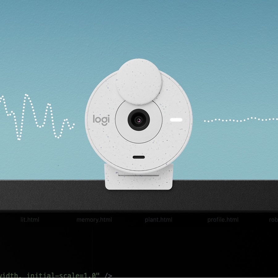 Thumbnail 5 of 9 for Logitech BRIO Webcam - 2 Megapixel - 30 fps - Off White - USB Type C - Retail