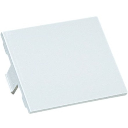 Panduit 1/2-size blank insert. Reserves space for future upgrades, White.
