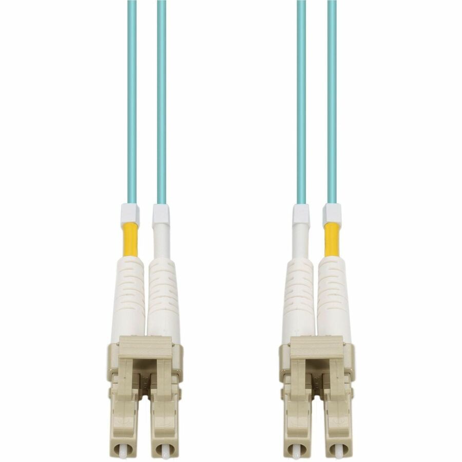 Proline 150m LC to LC Aqua OM4 Duplex OFNP (Plenum-Rated) Fiber Patch Cable