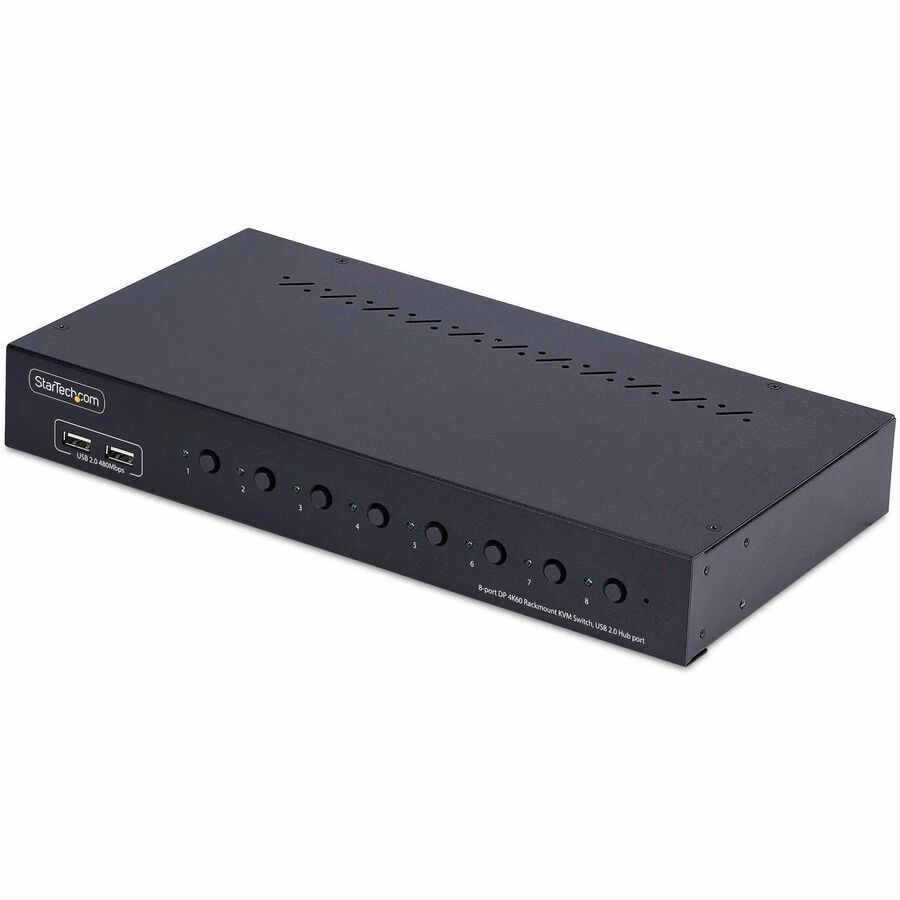StarTech.com 8-Port DisplayPort KVM Switch with 1U Rack Mount Kit, 4K 60Hz