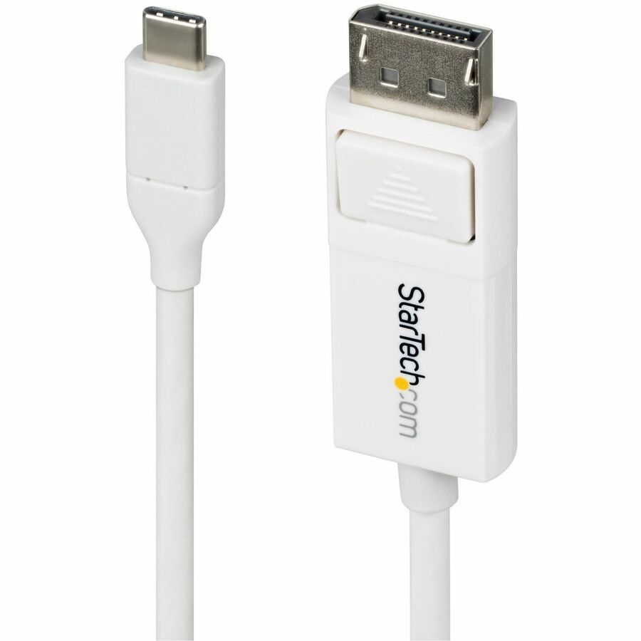 StarTech.com 6ft (2m) USB-C to DisplayPort 1.2 Cable, BiDi, 4K White Video Adapter for Apple MacBook Pro/Air M1 M2 M3 M4