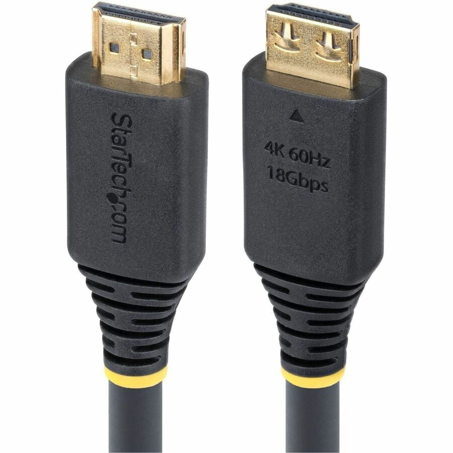 StarTech.com 20ft (6.1m) High Speed HDMI Cable with Gripping Connectors, 4K 60Hz/1440p 144Hz, 18Gbps, UHD HDMI 2.0 Cord