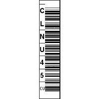 EDP LTO CLEANING BARCODE LABEL 6 CHARACTERS VERTICAL
