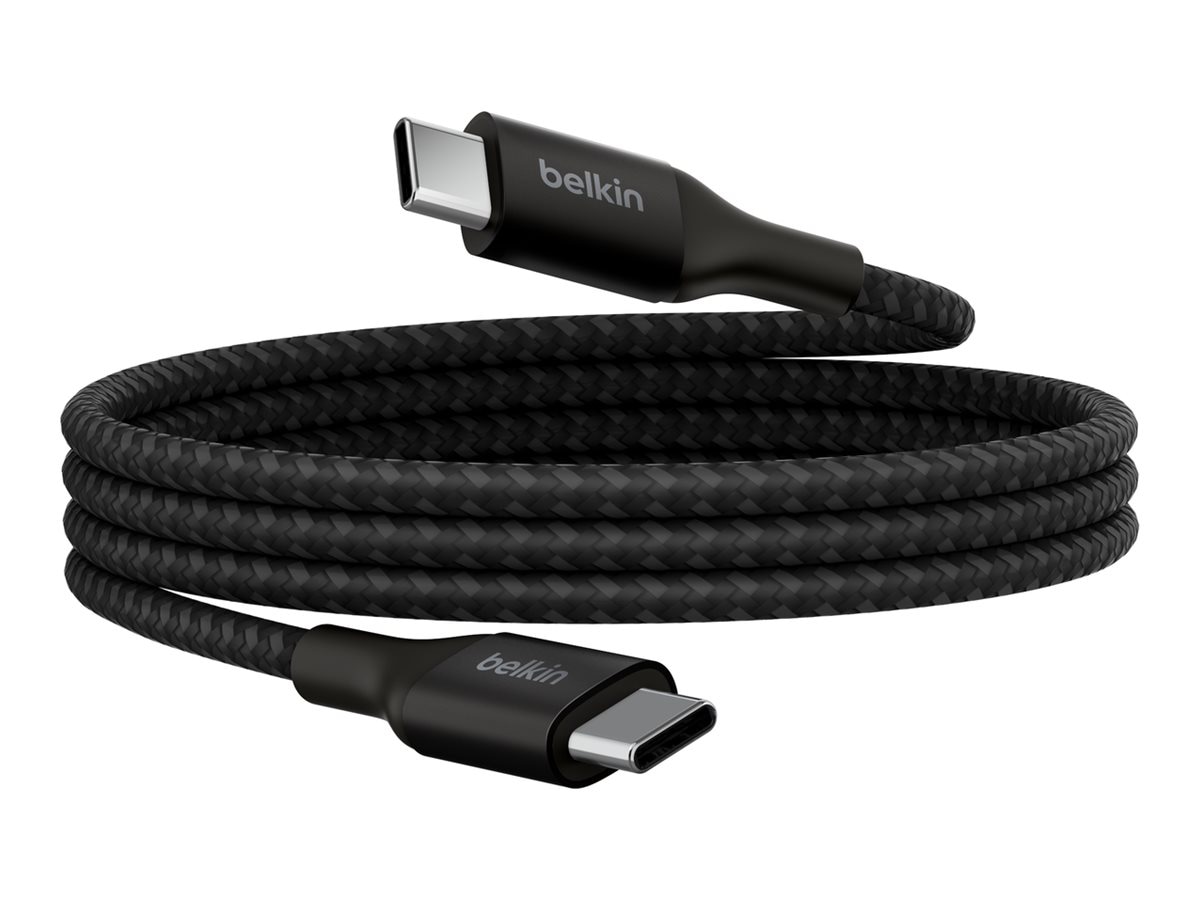 Belkin 240W USB-C to USB-C Cable - 480 Mbps - Nylon, Braided - M/M - 3.3ft/