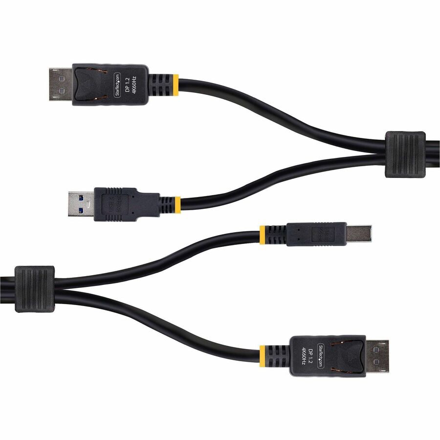 Thumbnail 4 of 6 for StarTech.com 6ft (1.8m) DisplayPort and USB 5Gbps KVM Cable, 4K 60Hz Universally Compatible Combo Cable for KVM Switches