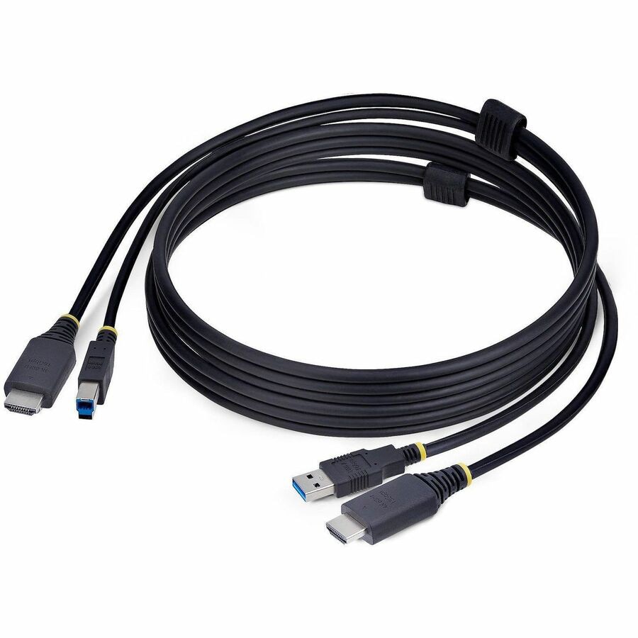 StarTech.com 6ft (1.8m) HDMI and USB 5Gbps KVM Cable, 4K 60Hz, HDMI 2.0 and