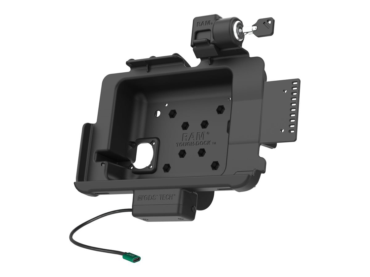RAM GDS car charging holder - locking - Pogo - 60 Watt