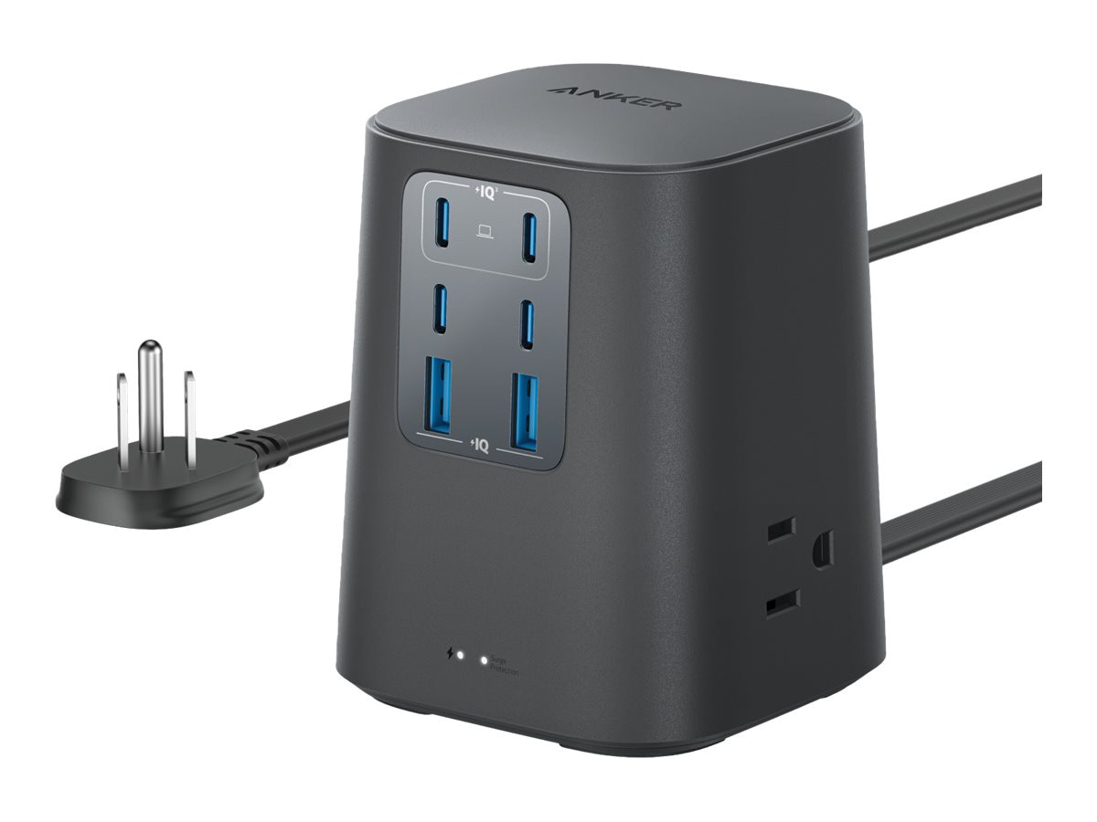 Anker charging station - 9-in-1 - AC connector, 4 x USB-C, 2 x USB - 100 Wa