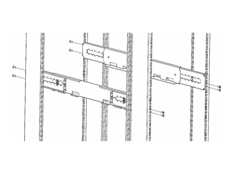 N1C - rack shelf mounting kit - 2U