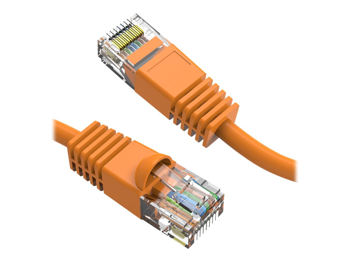 Axiom Cat6 550 MHz Snagless Patch Cable - patch cable - 15 ft - orange
