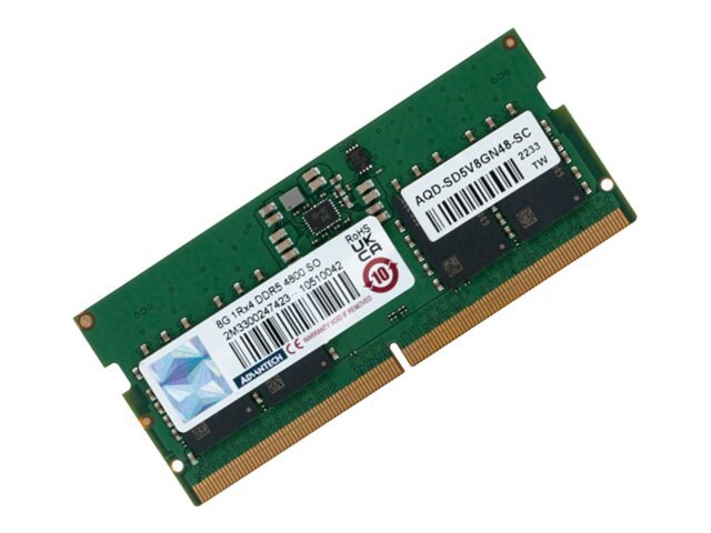 Advantech - DDR5 - module - 8 GB - SO-DIMM 262-pin - 4800 MHz / PC5-38400 -
