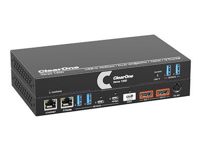 ClearOne Versa 120D - docking station - USB-C / USB4 - 2 x HDMI - 1GbE - TA