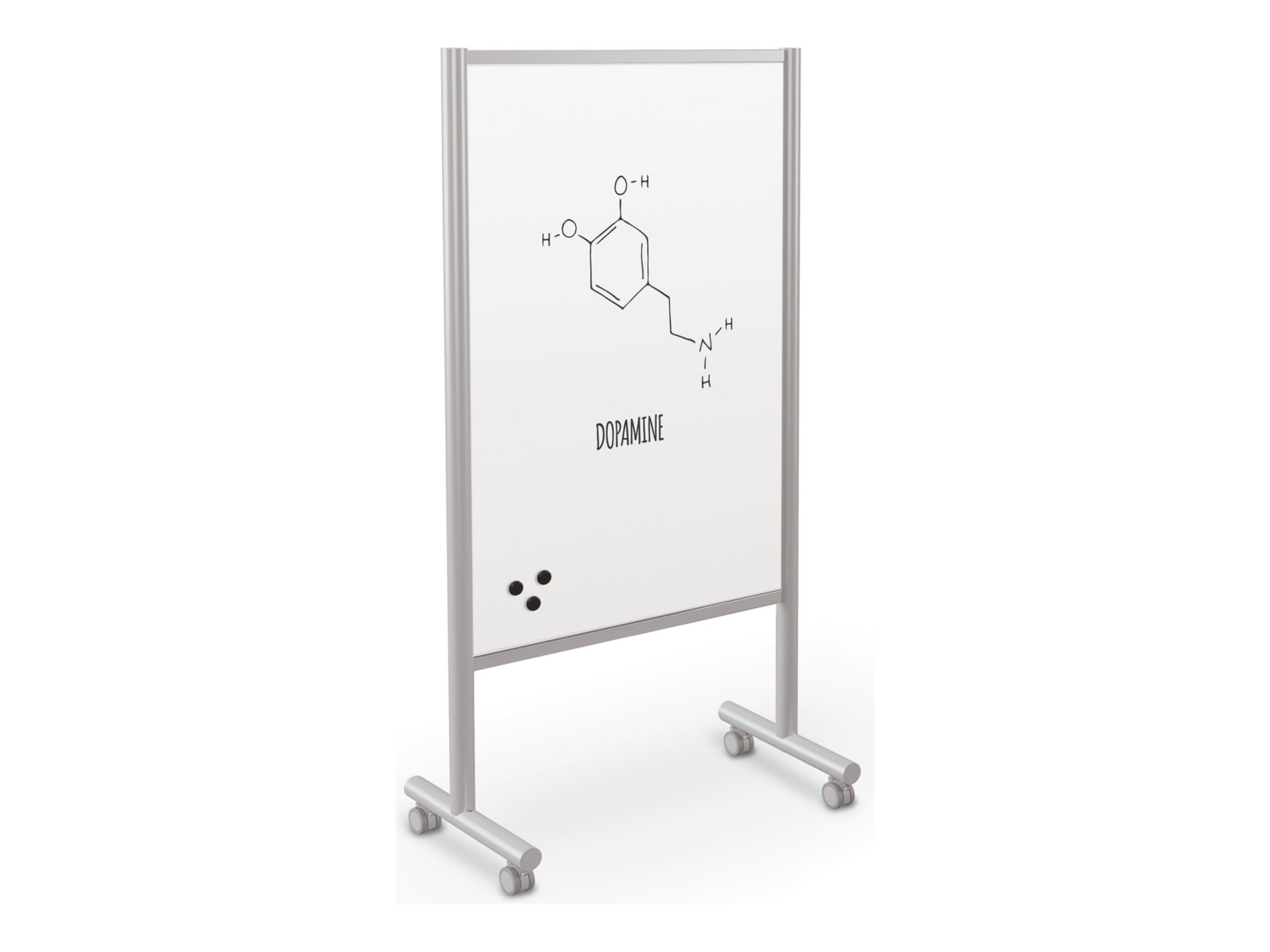 MooreCo Inklud whiteboard - 72 in x 30 in - double-sided - white