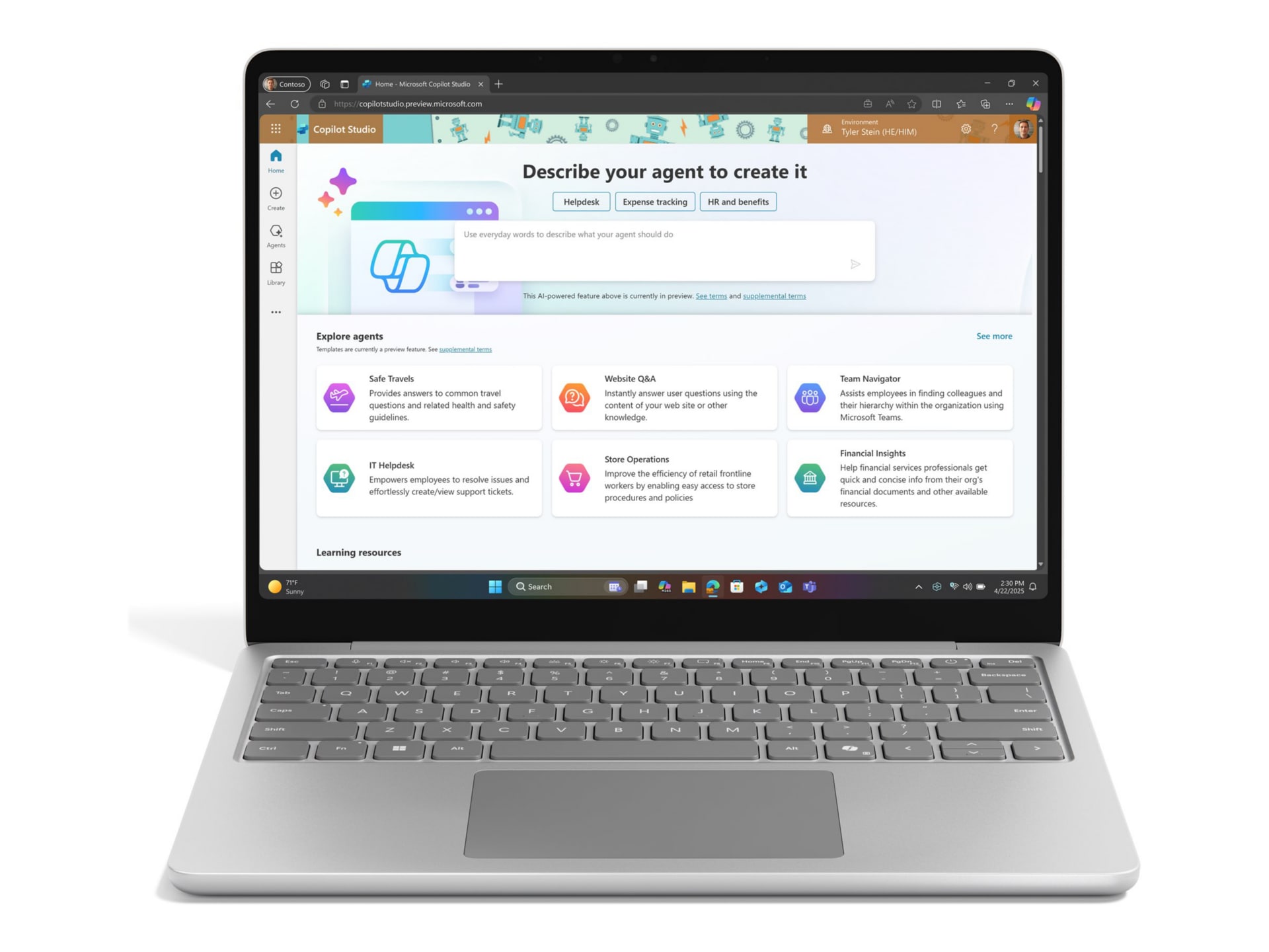 Microsoft Surface Laptop Copilot+ PC for Business - 13-inch - AI Ready - 13
