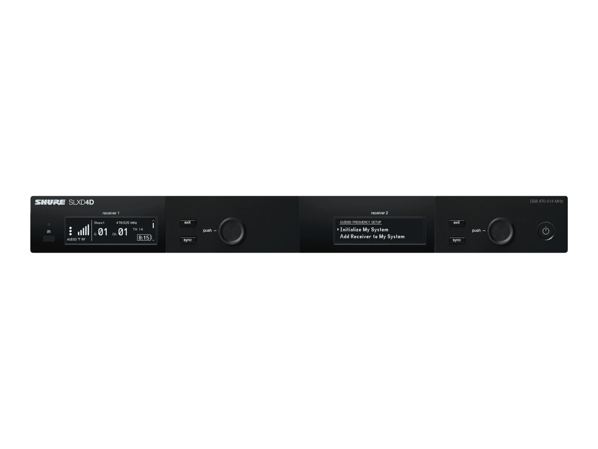 Shure SLXD4D - dual channel receiver for wireless microphone