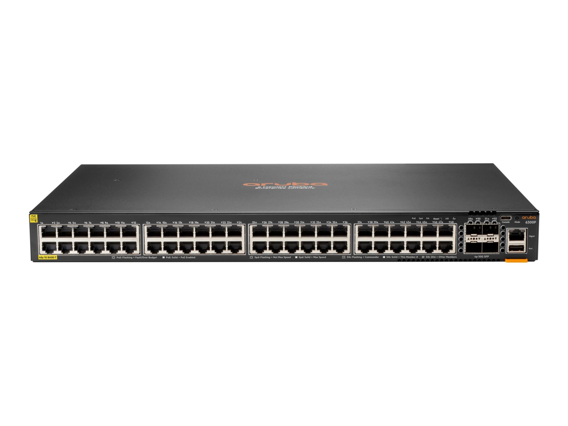 HPE Aruba CX 6300F - switch - horizontal surface mounting only - 48 ports -