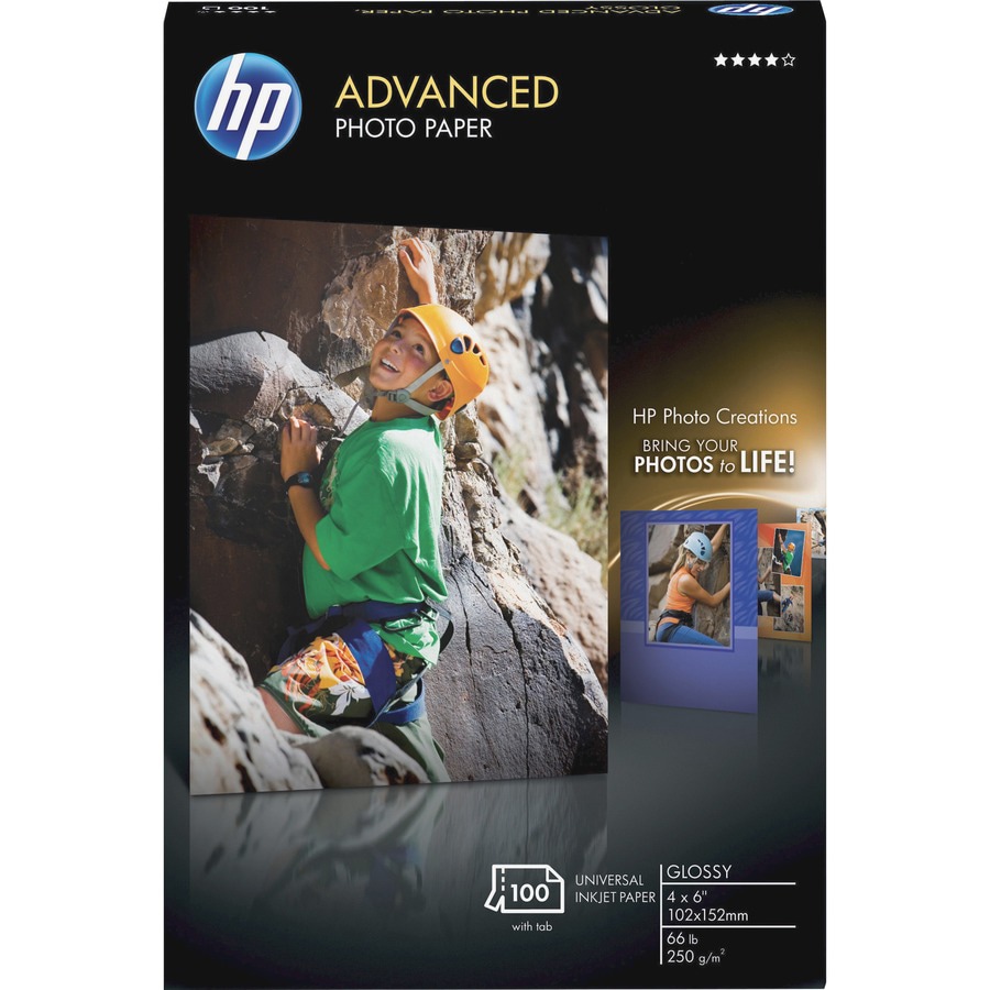 HP Advanced Photo Paper for Inkjet Printers Glossy 5 x 7 66 Lb