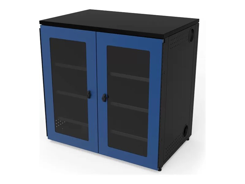 Spectrum Fab Lab LC36 - storage cabinet - 3 shelves - 2 doors - white, blac
