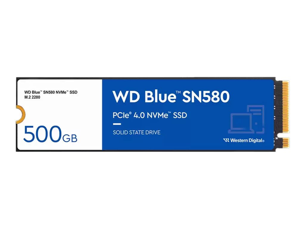 WD Blue SN580 WDS500G3B0E - SSD - 500 GB - PCIe 4.0 x4 (NVMe)