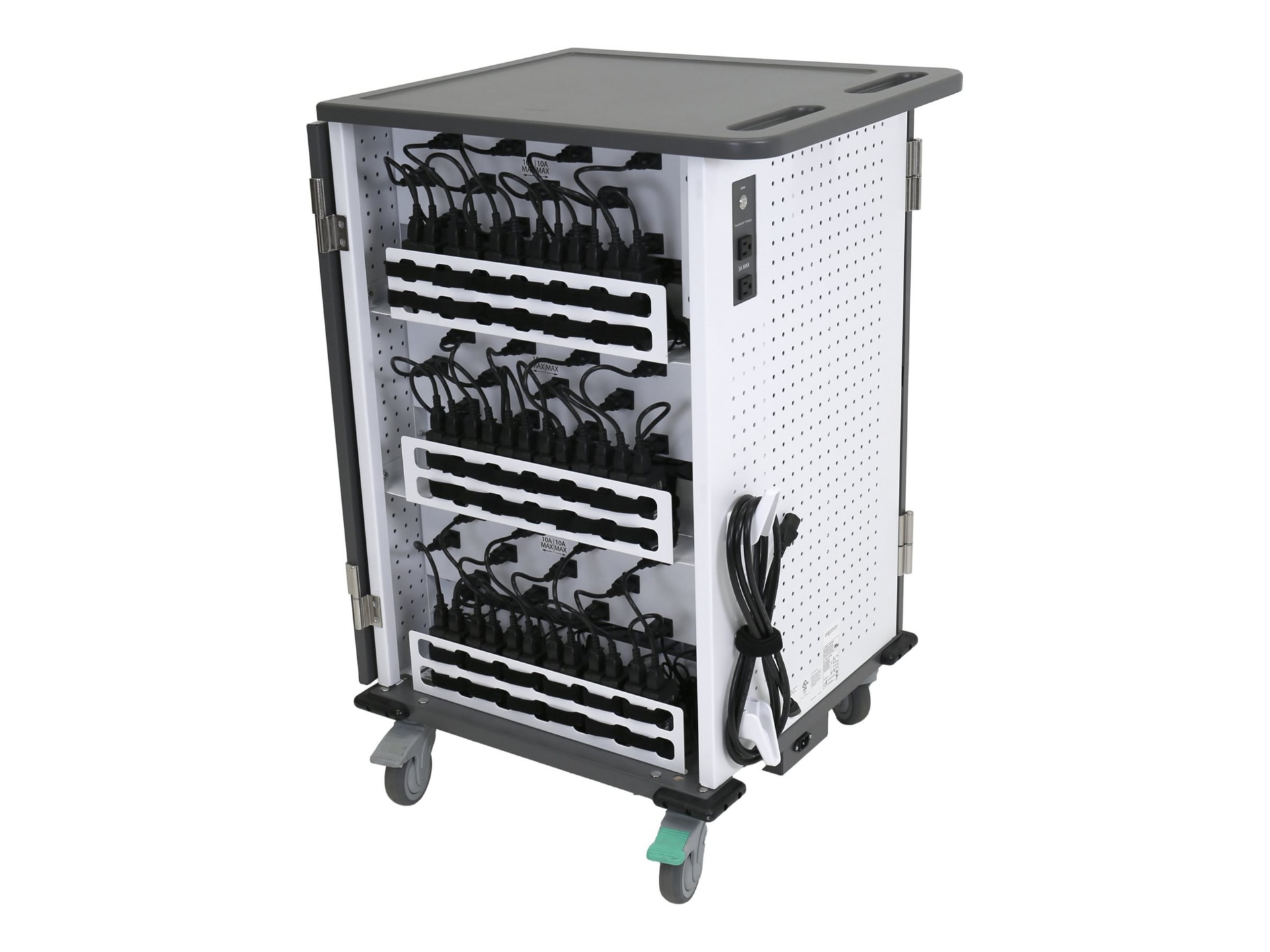 Ergotron YES36 Adjusta cart - pre-wired - for 36 tablets / notebooks - with
