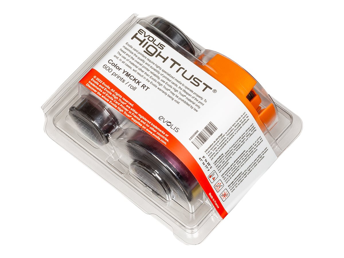 Evolis - yellow, magenta, cyan, black - print ribbon