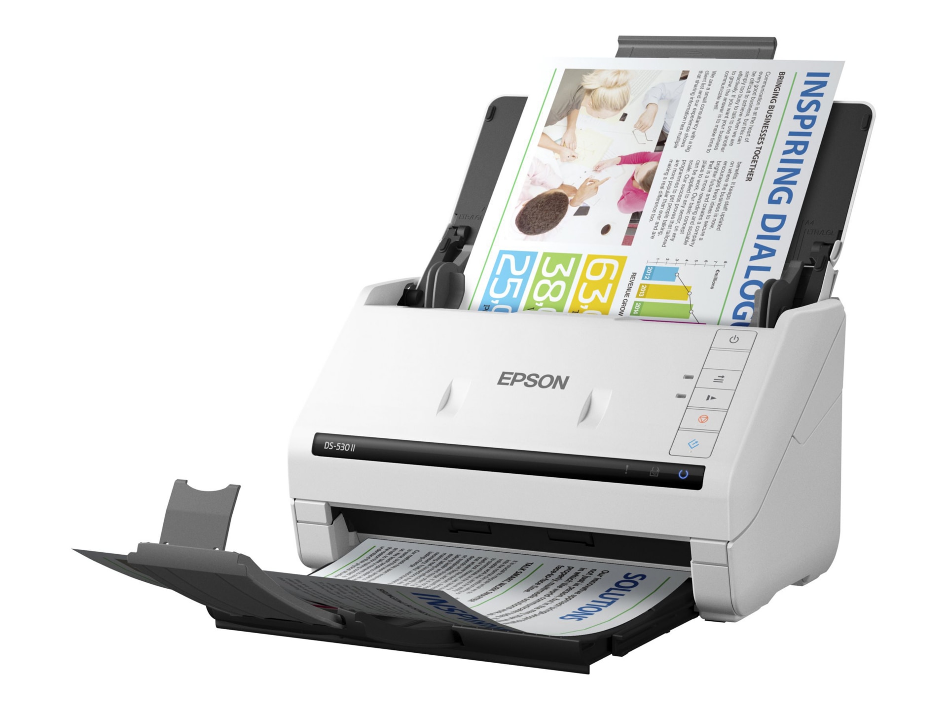 Epson DS-530 II - document scanner - desktop - USB 3.2 Gen 1 - TAA Complian