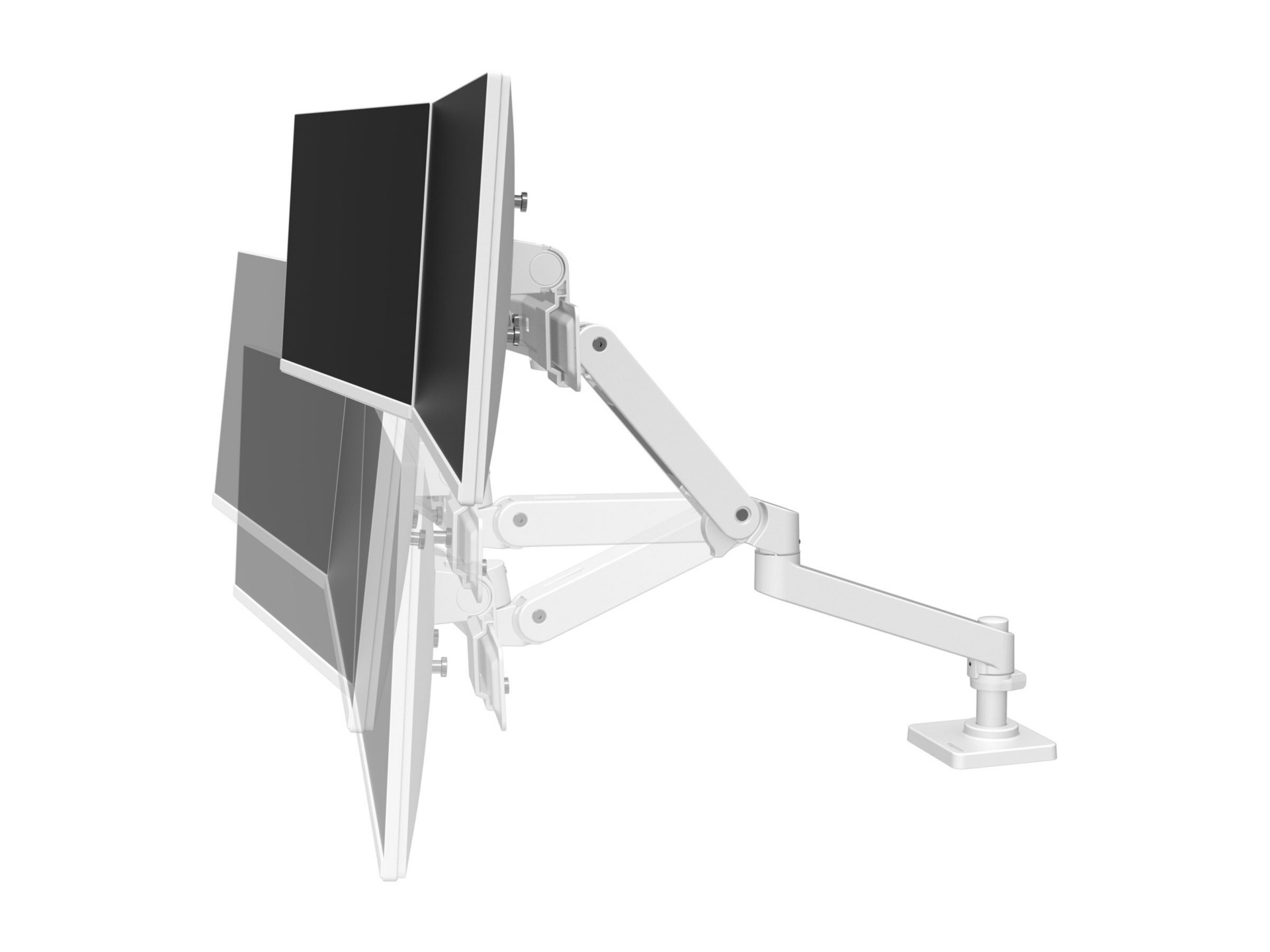Ergotron LX Pro mounting kit - for 2 LCD displays - white
