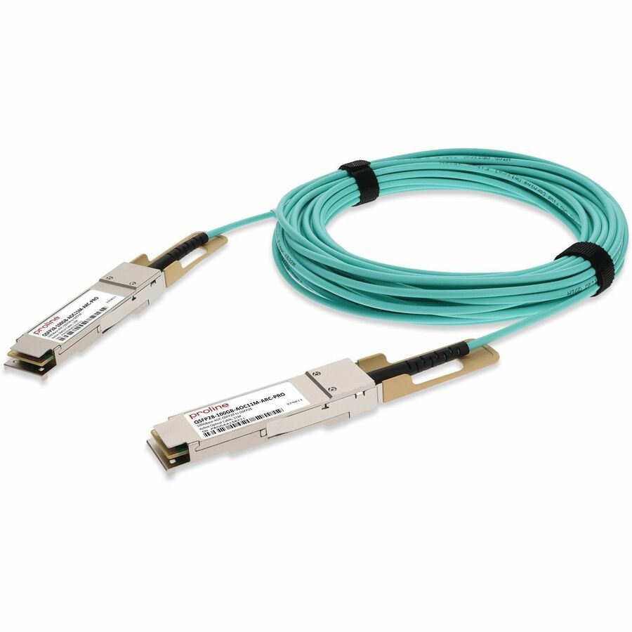 Proline Arista Networks and Cisco Compatible TAA 100GBase-AOC QSFP28 Active