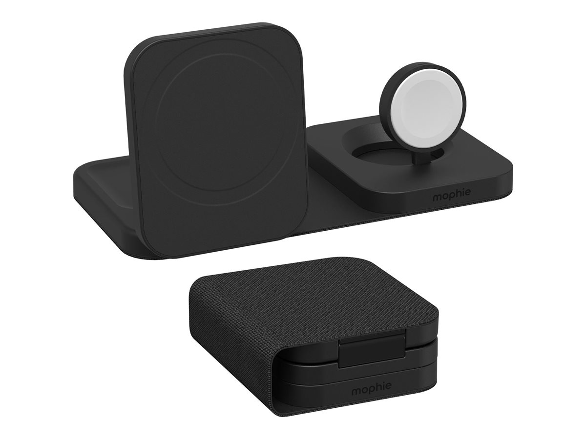 mophie - Global Edition - wireless charging stand - universal, MagSafe - + AC power adapter - 15 Watt