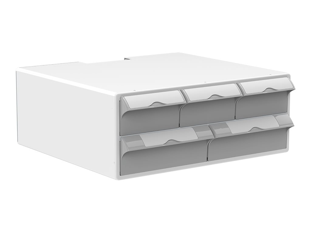 Enovate Medical Encore mounting component - 3 small bins, 2 medium bins