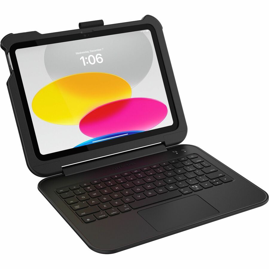 OtterBox Achiever Keyboard/Cover Case Apple iPad (10th Generation) Tablet - Black