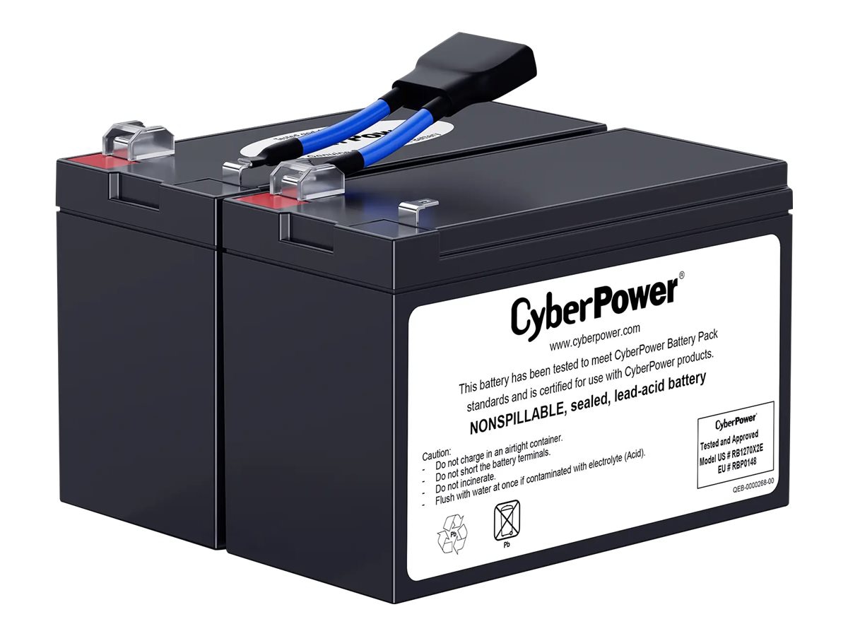 CyberPower RB1270X2E - UPS battery - lead acid - 7 Ah