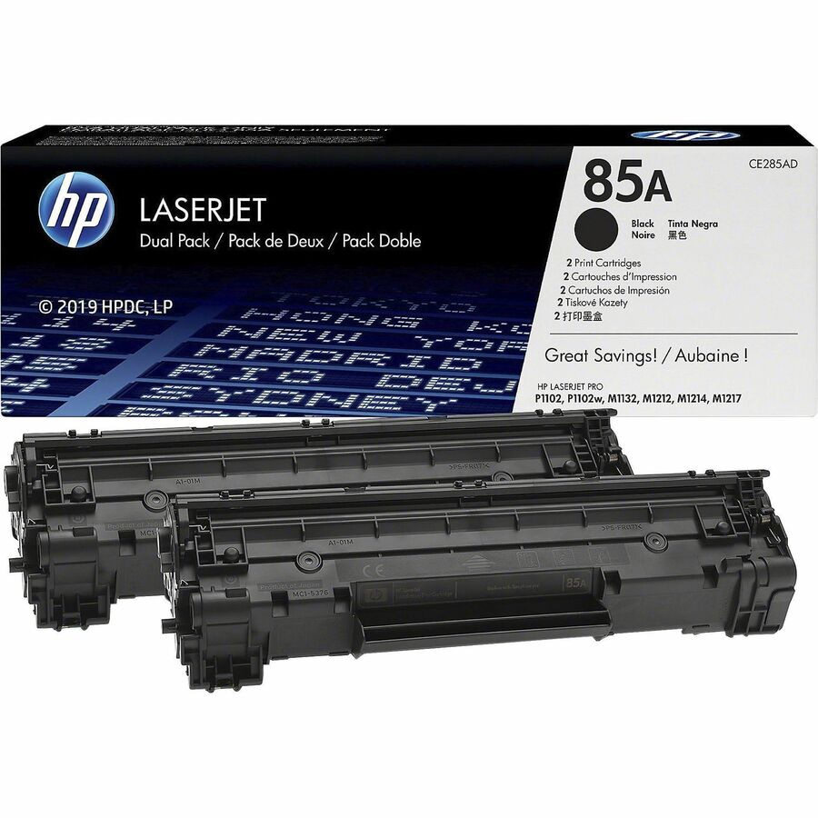 HP 85A 2-pack Black Original LaserJet Toner Cartridges