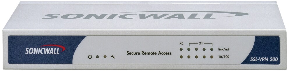 SonicWALL SSL-VPN 200–SSL VPN Appliance - 4 ports – Unrestricted Concurrent