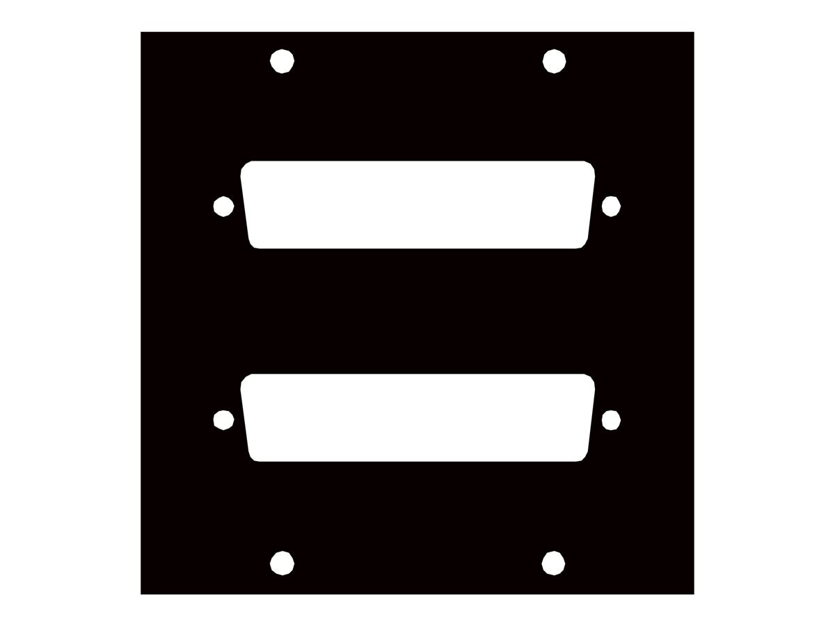 Middle Atlantic UCP Series patch panel (blank) - with 2 DB50 punchouts