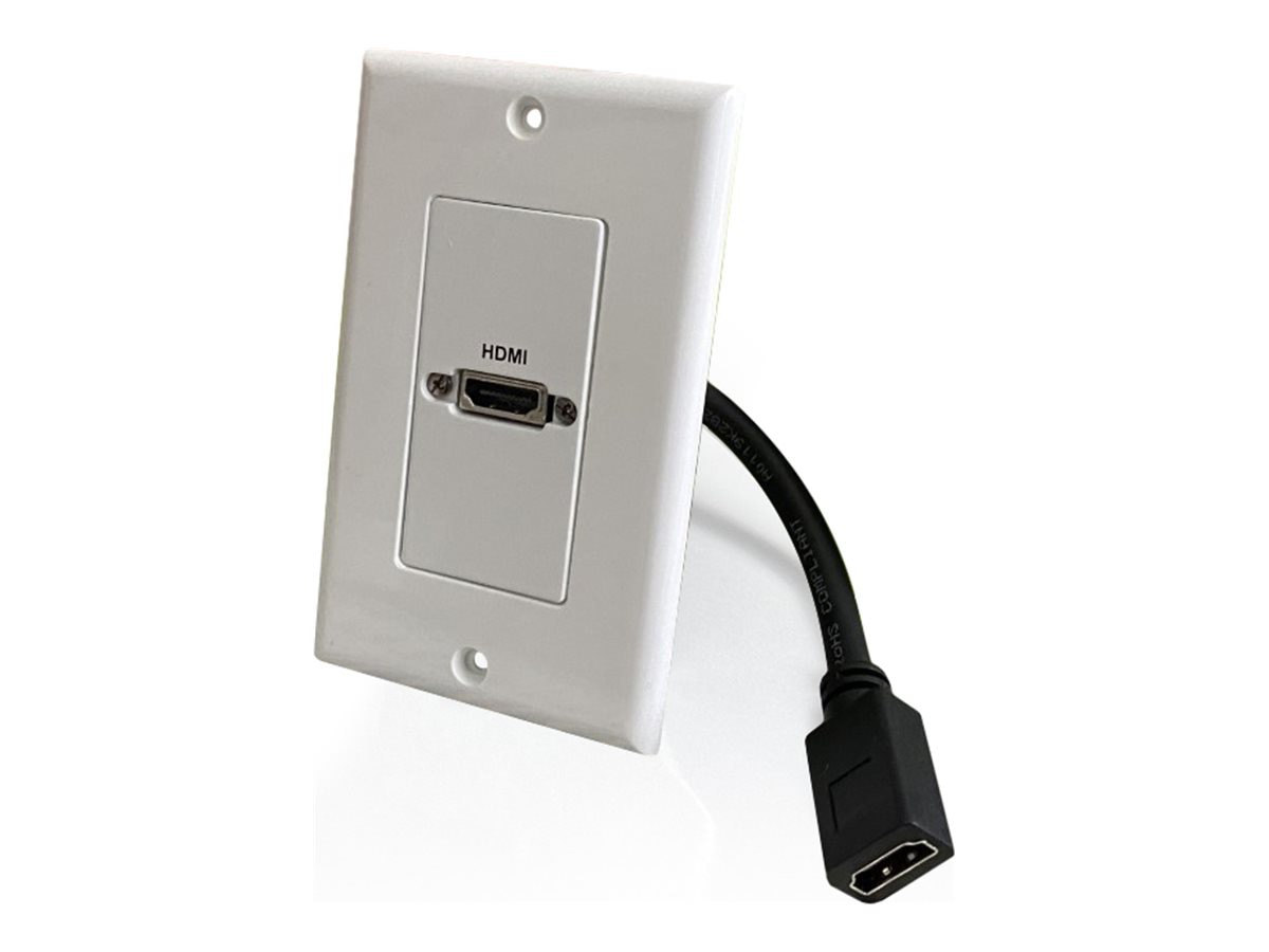 Comprehensive wall mount plate - pass-through, with pigtail, decorative