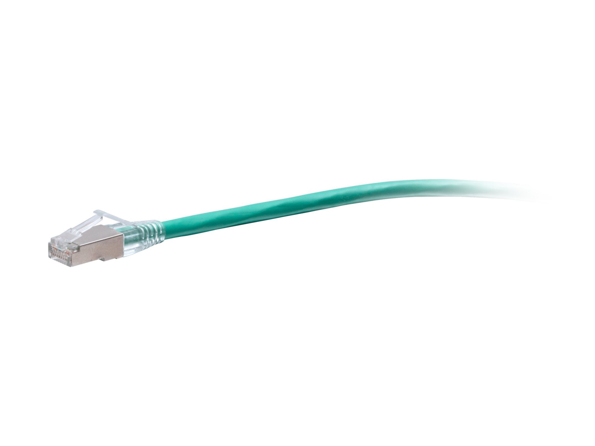 C2G 100ft Cat6a Snagless Shielded Ethernet Cable - TAA Compliant F-Series - Green - patch cable - TAA Compliant - 100 ft