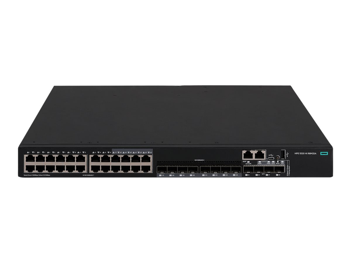 HPE FlexNetwork 5520 24G 4SFP+ HI 1-slot Switch - switch - 24 ports - manag