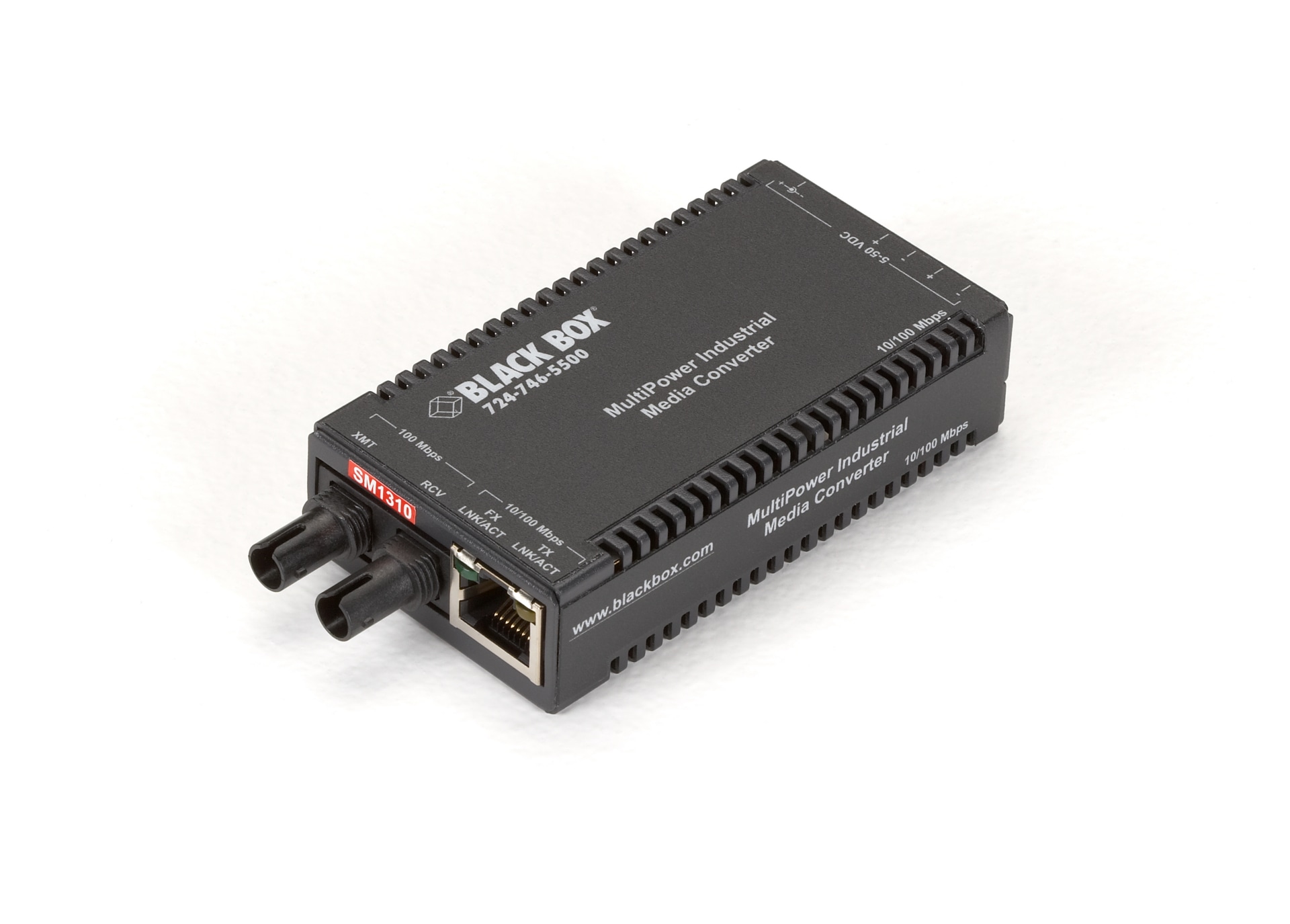 Black Box MultiPower - fiber media converter - 10Mb LAN, 100Mb LAN