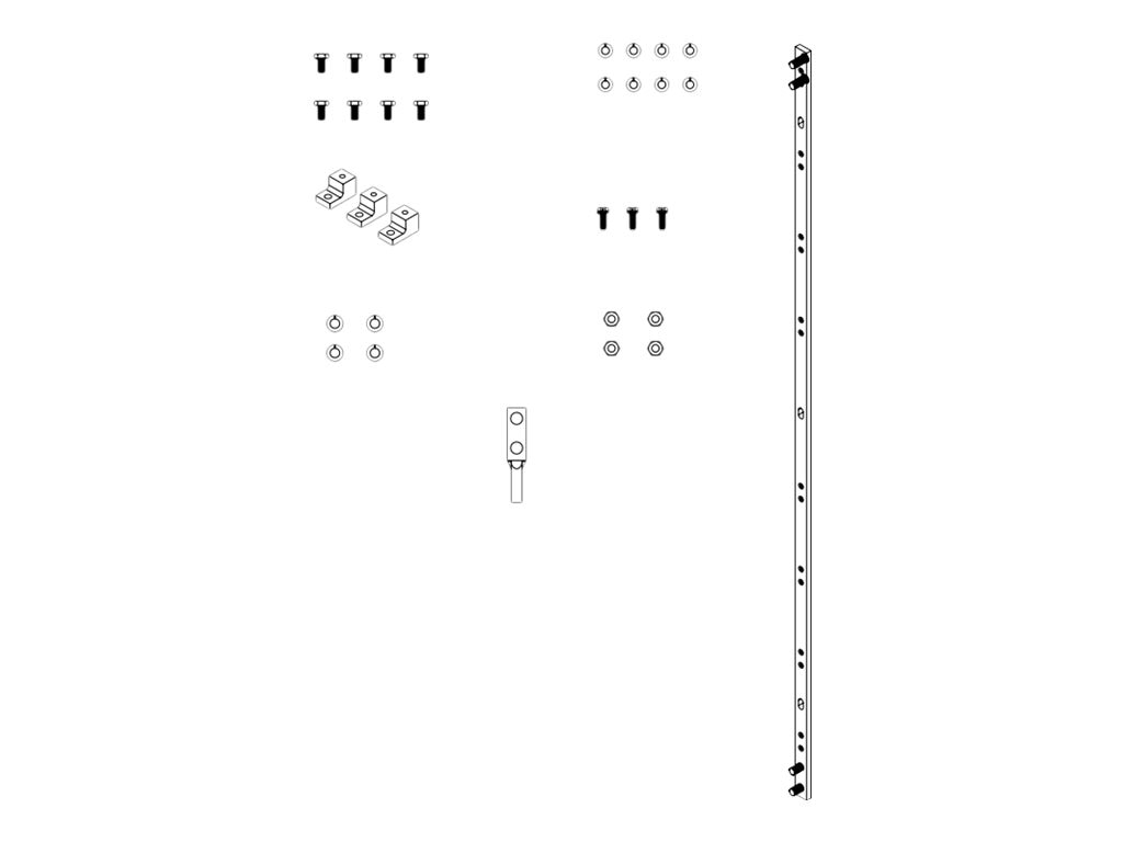 Ortronics - rack grounding bar kit (vertical)