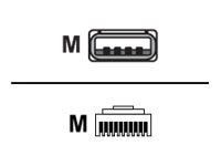 Zebra - barcode scanner cable - USB to RJ-50 - 7 ft
