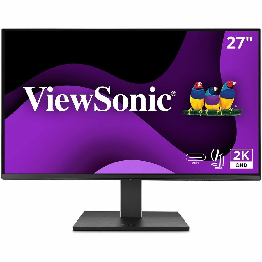 ViewSonic Ergonomic VG2752-2K - 1440p IPS Docking Monitor with 65W USB-C, 1
