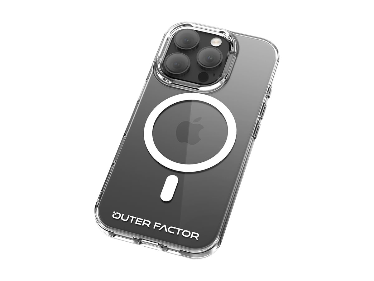 OuterFactor Ascend Case, iPhone 16 Pro, Clear, Magnetic Ring Included