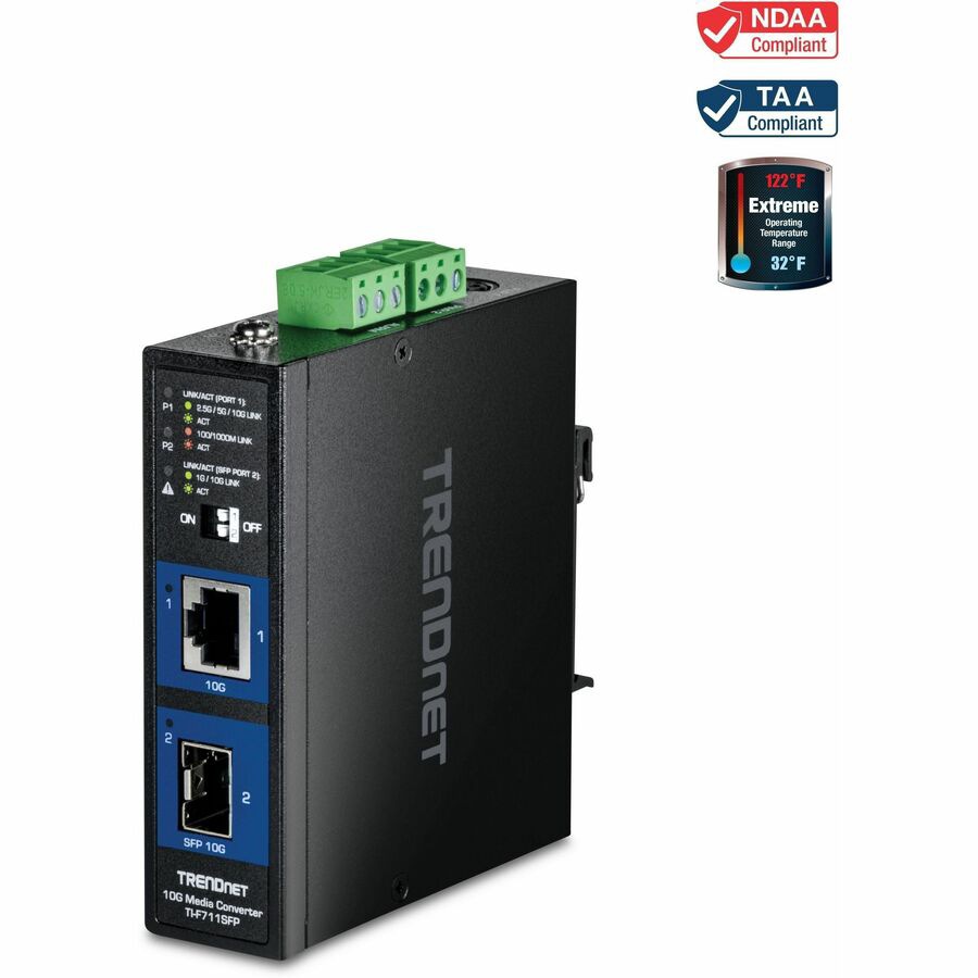 TRENDnet Industrial 10G SFP+ Media Converter