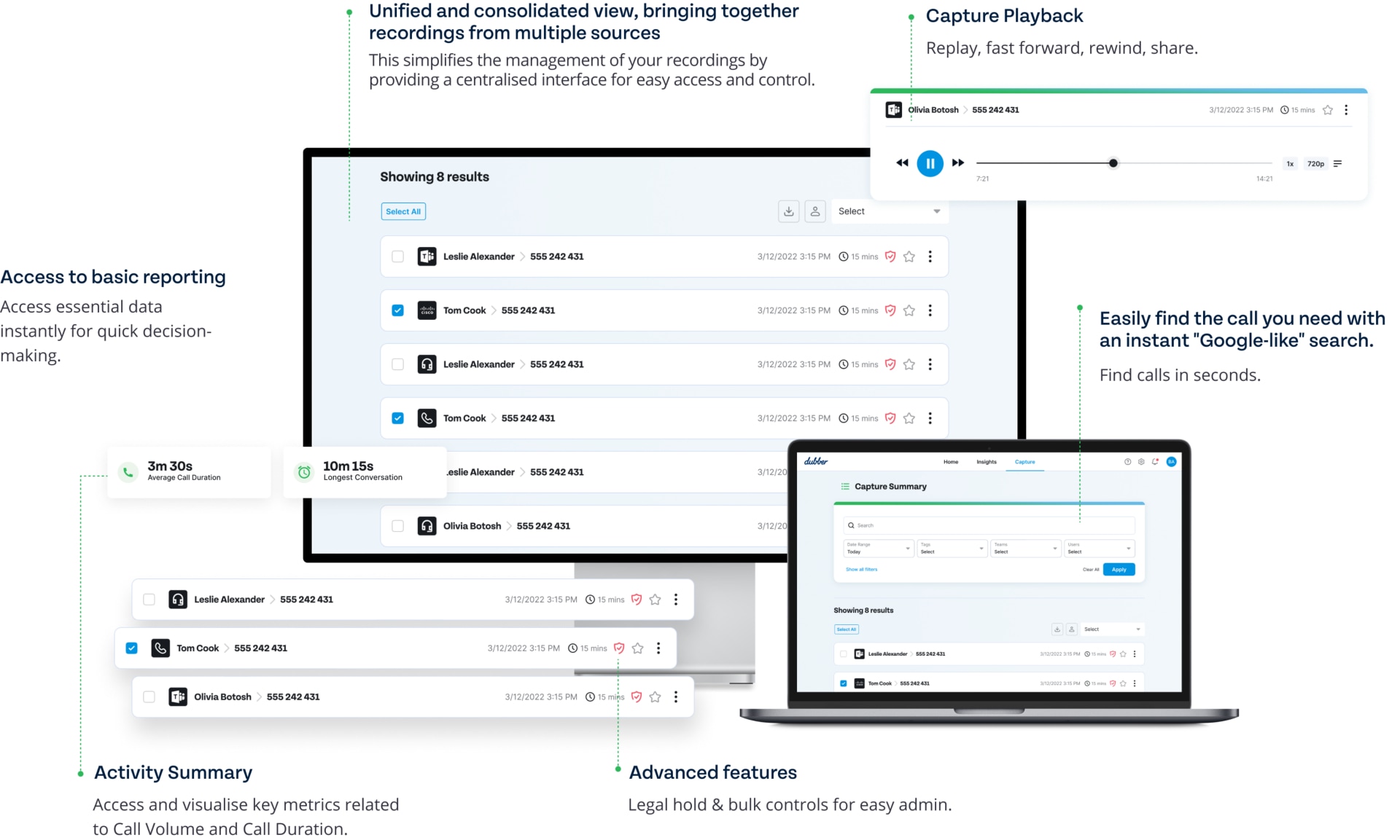 Dubber Unified Capture + Insights Call Recording Subscription - 1 User