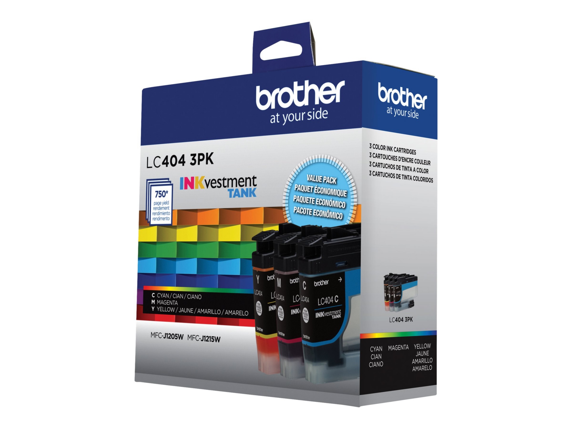 Brother LC4043PK - 3-pack - yellow, cyan, magenta - original - ink ...