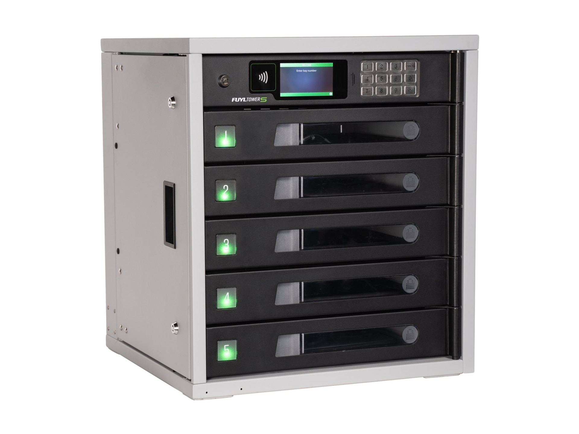 LocknCharge FUYL Tower Pro 5 storage box - for 5 devices - with Classic 5YR Subscription FUYL 5 PRO Smart Locker - Year