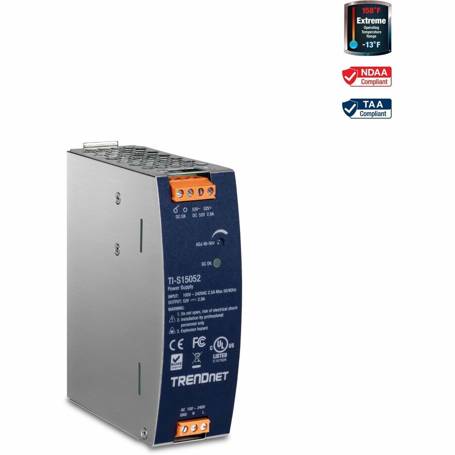 TRENDNET 150W, 52V DC, 2.89A AC