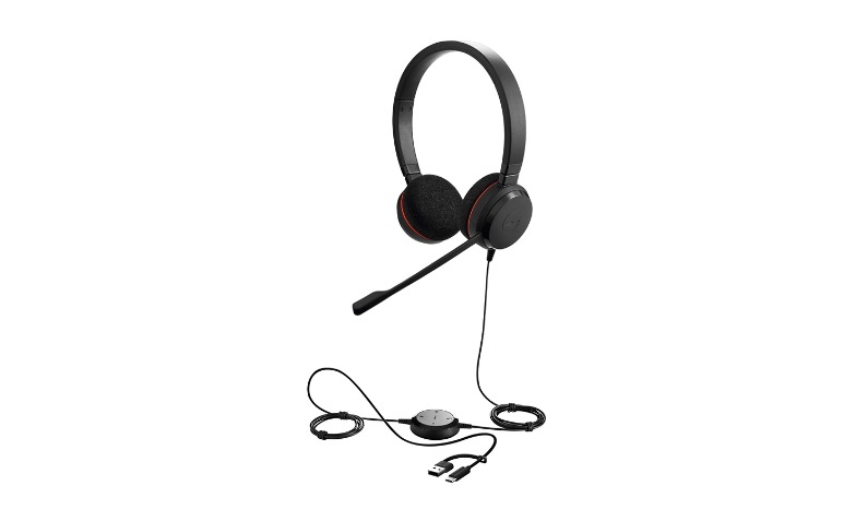 ヘッドホン Jabra EVOLVE 20 UC STEREO SME Jabra Evolve 20 UC stereo - headset - USB-C, USB-A - 4999-829-289