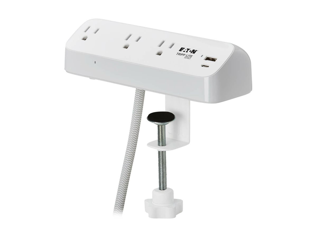 Eaton Tripp Lite Series 3-Outlet Surge Protector USB-A and USB-C Ports 5-15